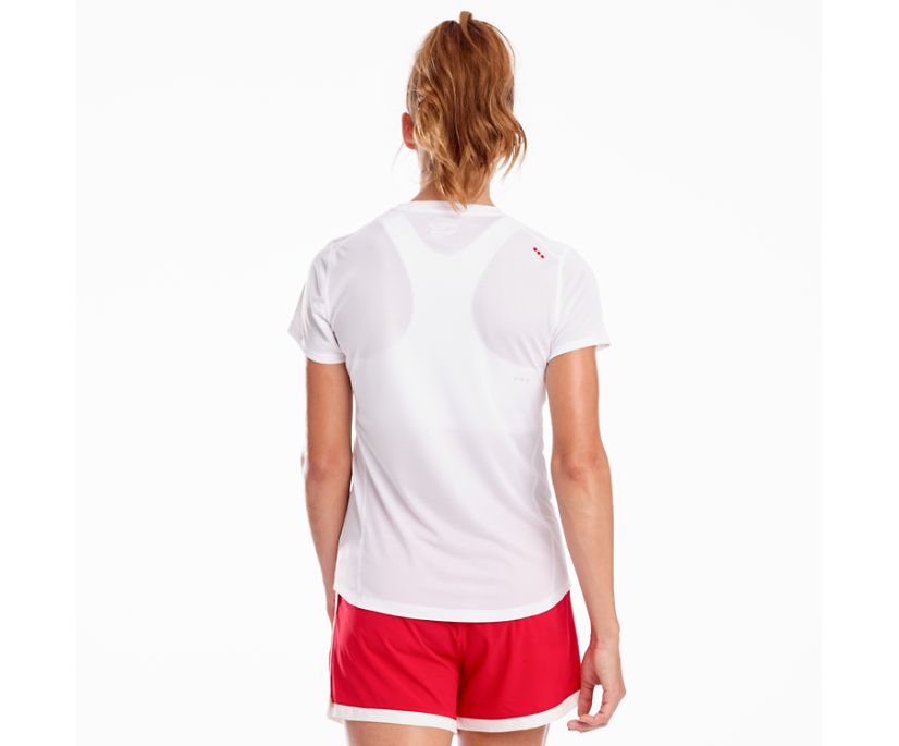 Women's Saucony Stopwatch Short Sleeve Shirts White | Singapore 303JPQJ